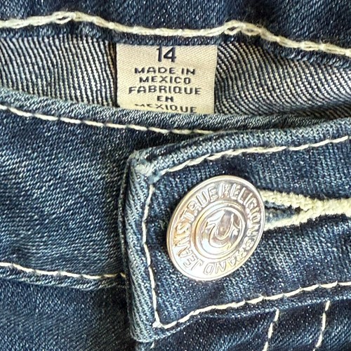 True Religion Blue Jeans Stretch Skinny Straight Youth Girls 14 - Picture 5 of 15