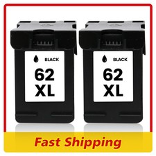 2Pack 62XL Black Ink compatible for HP 62 XL ENVY 5544 5665 5661 5744 8000 8005