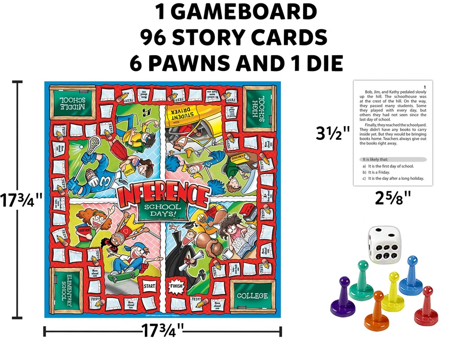 Juego de comprensión de lectura para los grados 3-5 Juego de mesa educativo Foto 3 de 3