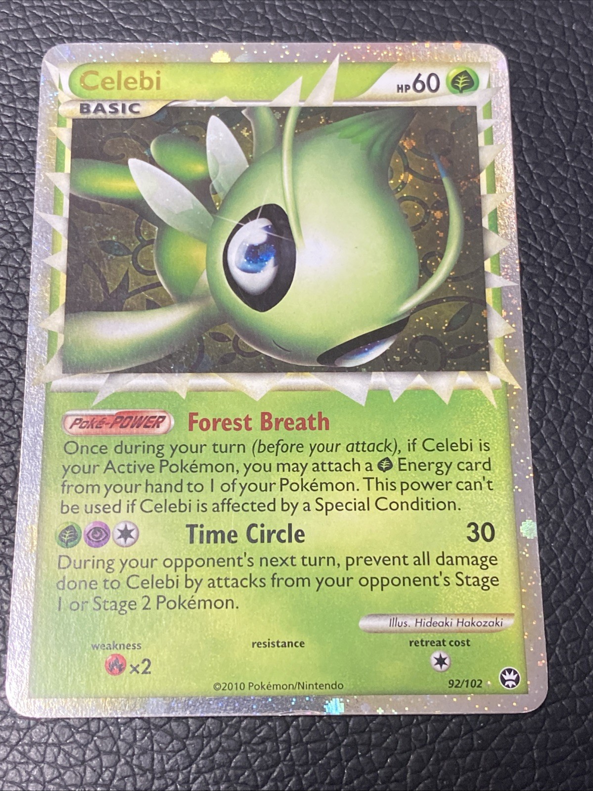 Celebi ⭐️ 92/102 Holo Rare Prime HGSS Triumphant 2010 Pokemon NM