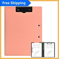 360-Degree Foldable Office Clipboard Folder in Pink - Lightweight  Practical