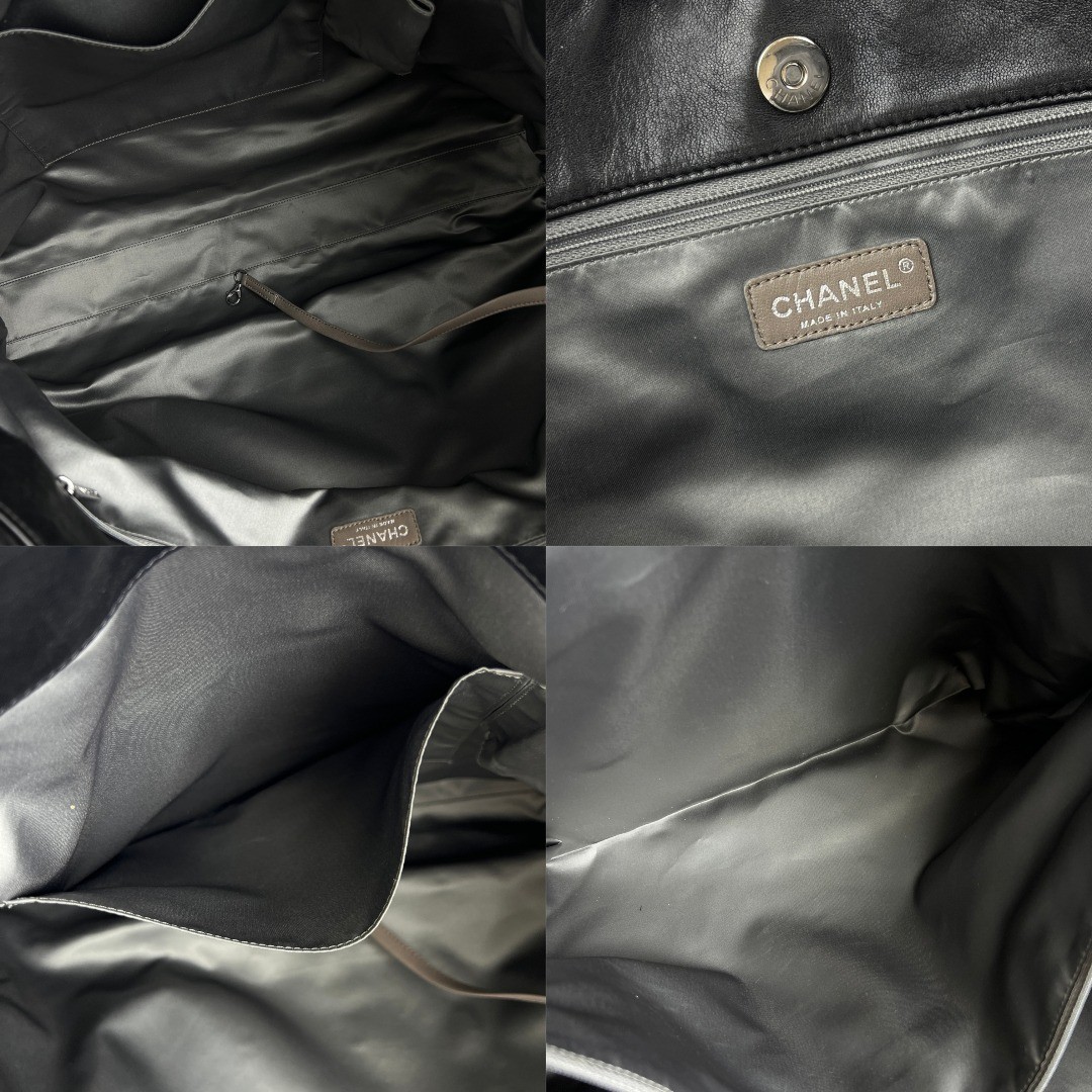 Used CHANEL Coco Mark Patchwork Shoulder Bag Blac… - image 19