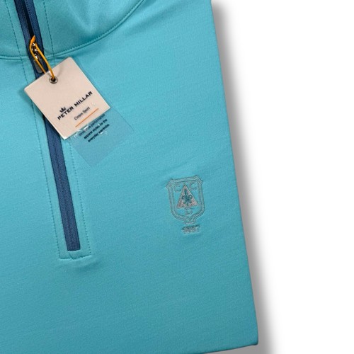 Peter Millar Perth 1/4 Zip Pullover Country Club of Detroit Mens Medium • NWT - Foto 2 di 6