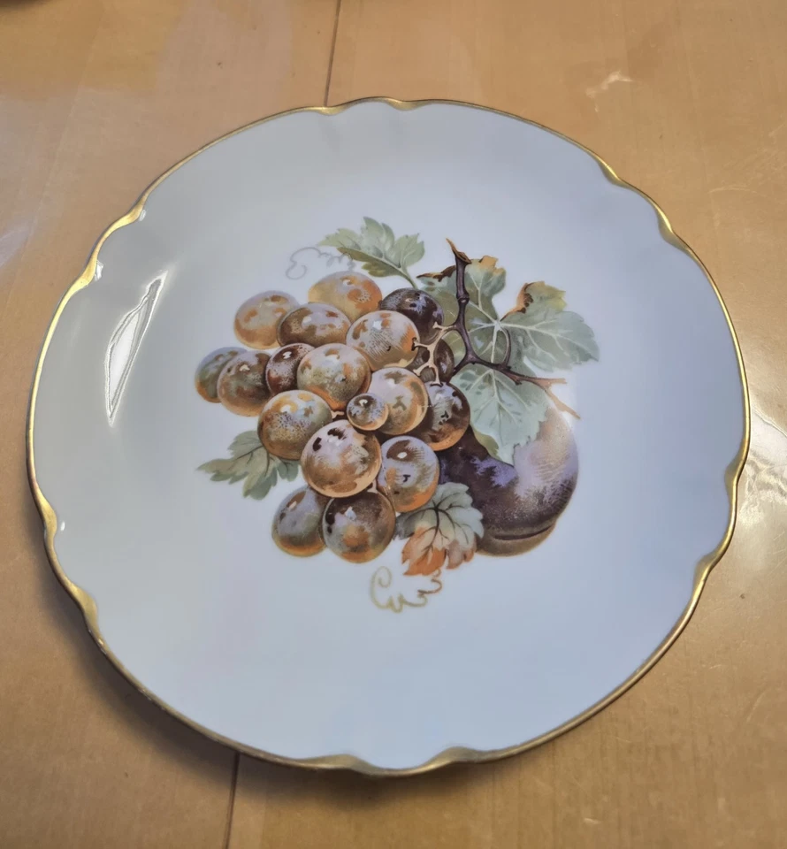 5 Arzberg Bavaria Porzellan Obst Teller mit Goldrand - Bild 2 von 4