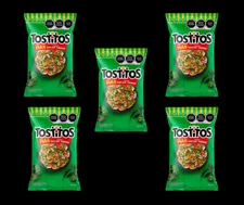 5X TOSTITOS SALSA VERDE - SABRITAS MEXICANAS (5 Paquetes de 55g c/u)