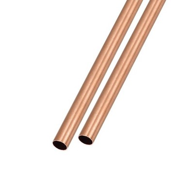 Copper Tube (6mm OD x 0.2mm Wall T x 300mm L) 2Pcs, Straight Tubing