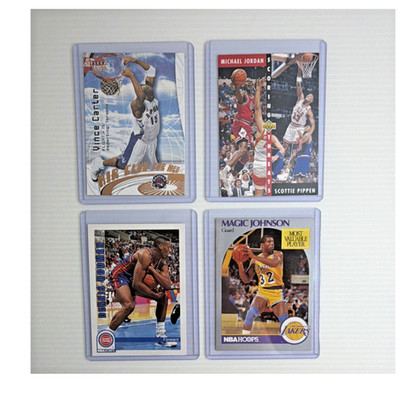 Jordan Magic Rodman Carter Fleer Upper Deck Hoops Lot 4 Bulls Lakers Raptors