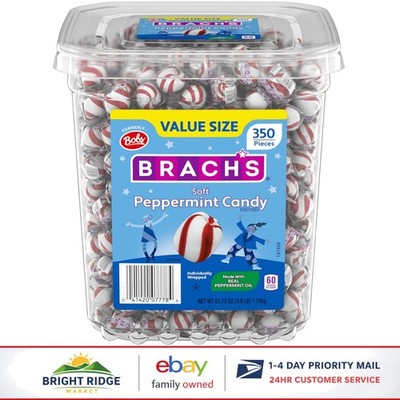 Soft Peppermint Candy Tub with 350 Individually Wrapped Pieces for Sharing