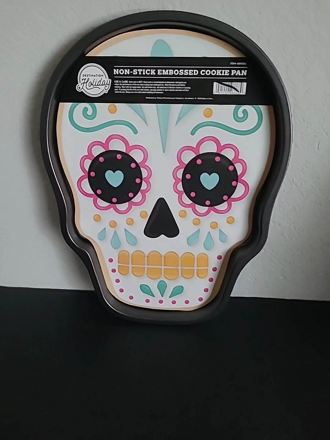 Destination Holiday Non Stick Embossed Cookie Pan Sugar Skull