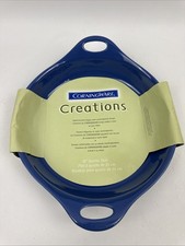CorningWare CREATIONS Stoneware Blue 10 in Ro...