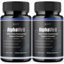(2 Pack) Alpha Viril Advanced Male Pills AlphaViril Formula Supplement 120 Caps