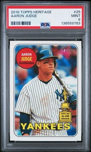 2018 Topps Heritage - Aaron Judge #25 Bat on Shoulder PSA 9 MINT