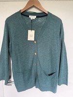 White Stuff Nova V Neck Cardigan Dark Teal Size 16 RRP £49