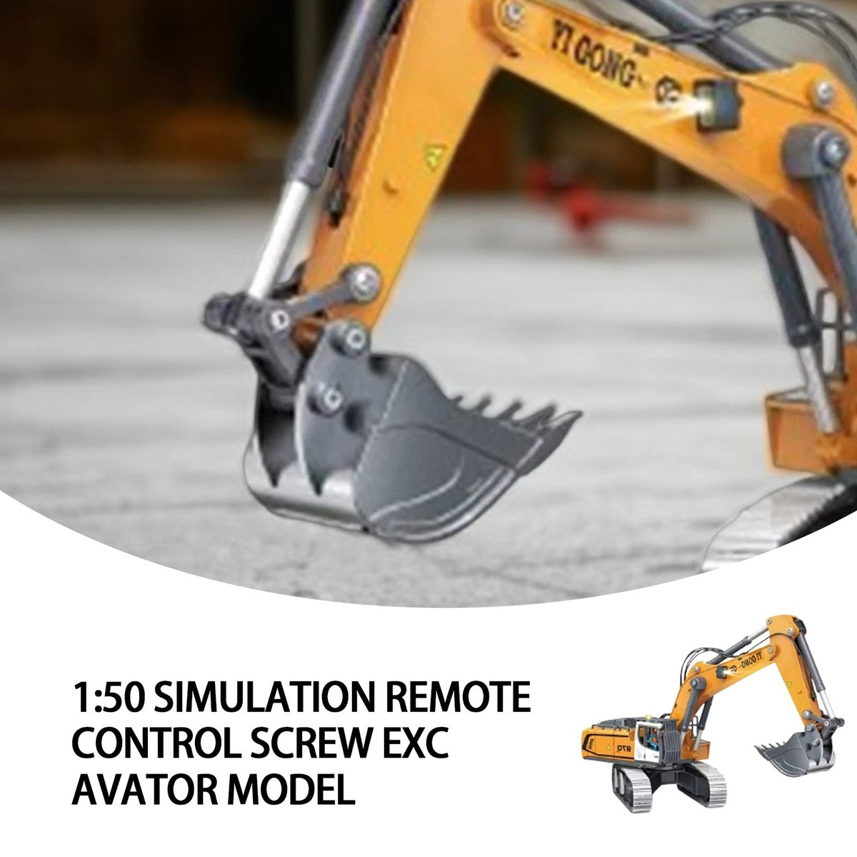 1/50 RC Excavator K970 Engineering Electric Lifting Digger Metal