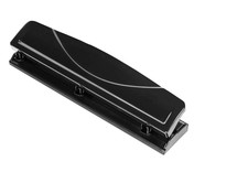 3 Hole Punch, 10 Sheet Capacity, Black, Easy-Clean Tray