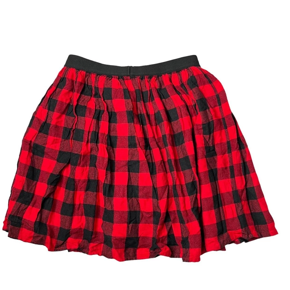 Falda a Cuadros Gap Kids Buffalo Niñas Roja Negra Cuadros Plisada Talla XXL Foto 2 de 4