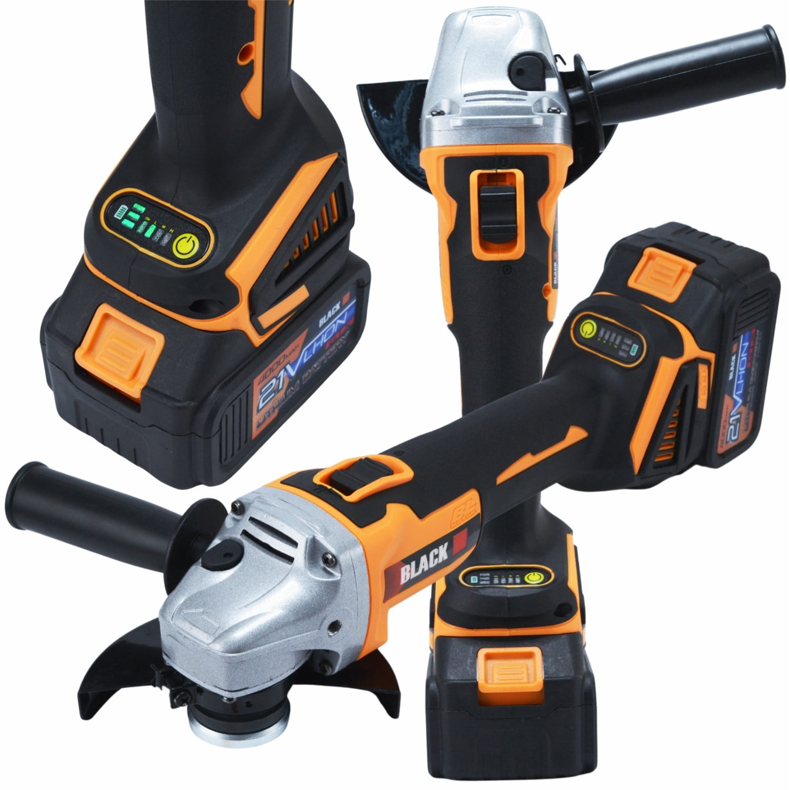 Set Elettroutensili 21V 3in1 2x4Ah Avvitatore 500Nm Smerigliatrice Trapano foto 3