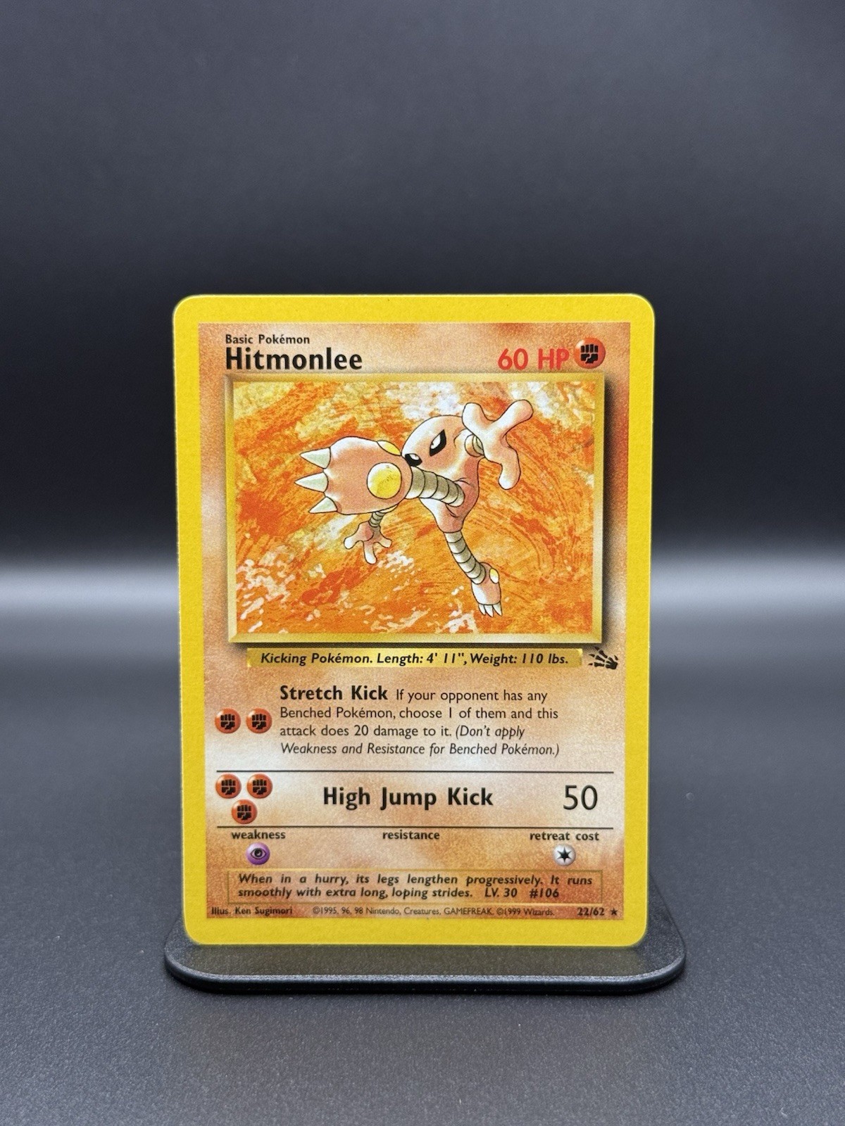 Hitmonlee 22/62 Fossil Regular (NM) Vintage Pokemon Cards