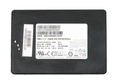 Samsung 256GB 2,5'' SATA SSD 6Gb/s 7mm intern für Notebook PC PM871