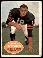 1960 Topps #20 DOUG ATKINS  Chicago Bears  EX