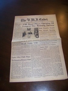 February 22 1963 VMI Virginia Military Institute Cadet Lexington VA Tyson Wilson