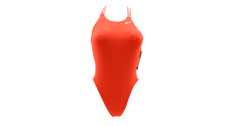 Nike Women's Swimsuit Red Cross-back Straps Logo New
