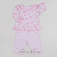 Kissy Kissy Tender Hearts Print Pant Set 0-3m Pima Cotton New w/Tags