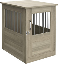 Pet Crate End Table Furniture for Small Dogs or Cats under 12 Lbs, Earth Gray Wo