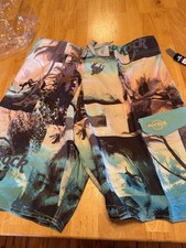 Hard Rock Mens Size 36 Board Shorts Swim Trunks Photo Surf Collage NEW with Tags