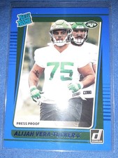 2021 Panini Donruss - Rated Rookie Alijah Vera-Tucker #333 Press Proof Blue (RC)