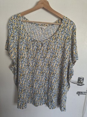 Yellow blue lemon patterned Appletree Top size 26-28 Seasalt Cornwall