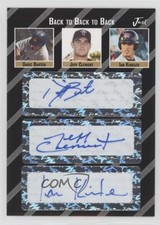 2005 Just Minors Back to Black 3/3 Daric Barton Jeff Clement #BBB.029 Auto 0c3