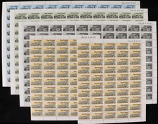 NEW ZEALAND 1980 Architecture sets x 100 sets comp sheets. FV $86, CP cat $235.