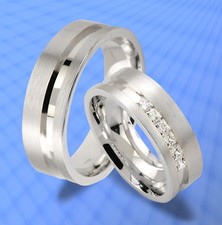 TRAURINGE Eheringe Bicolor Silber Verlobungsringe JK2-6