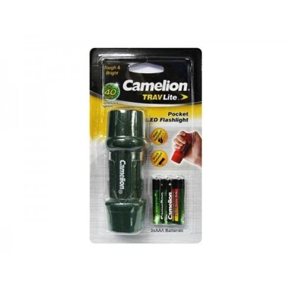 Camelion TRAVLite LED lampe de poche, nkl. 3 x AAA piles, vert NEUF - Photo 1/1