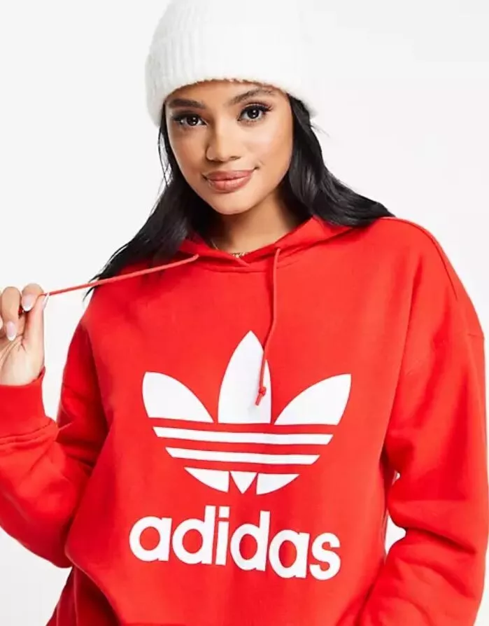 Adidas damen kapuzenpullover trefoil hotsell