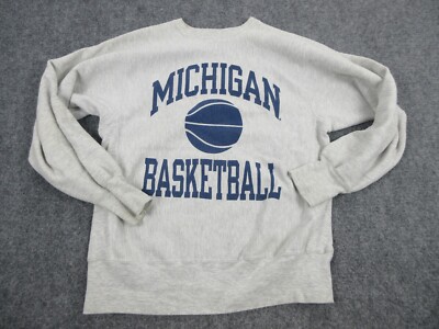 VINTAGE Michigan Wolverines Sweater Mens Large Gray College