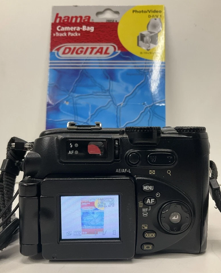 Vintage 2003 Nikon Coolpix E5400 Prosumer Digital Camera 5.0MP Tested & Working - Image 3 of 4