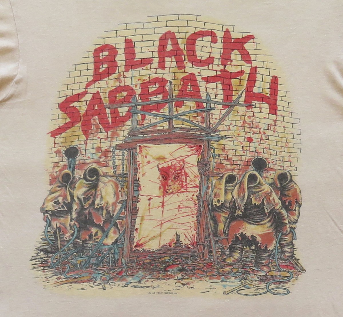 Black Sabbath Vintage T Shirt 1981 The Mob Rules LP Cover 80's