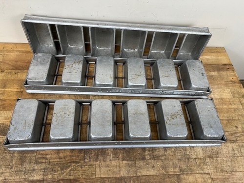 Bread Pan - 6 Strap Mini Loaf -Bakery - Lockwood 8 01 - 3qty - Picture 4 of 6