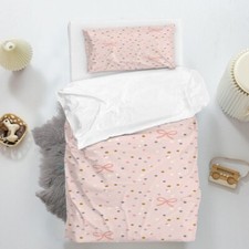 3D Round Bow Tie Pattern Pink Quilt Cover Set Duvet Cover Bedding Pillowcases