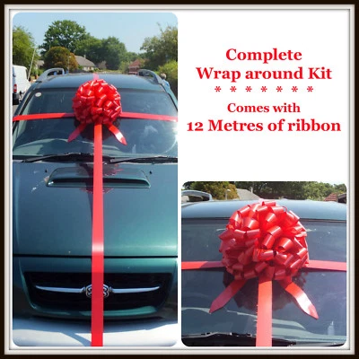 MEMORY BOX PARTY Giant Car Bow COMPLETE WRAP AROUND KIT with 12 Metres of ribbon.. ALL COLOURS