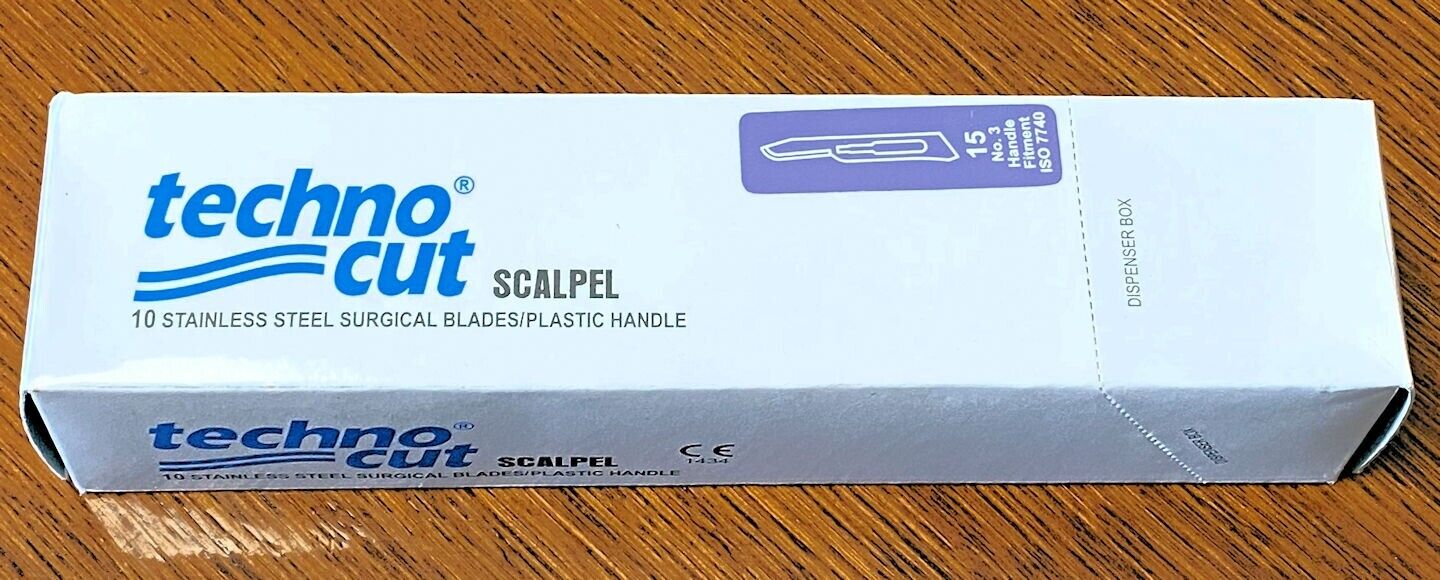 Techno Cut Scalpel: 6008T-15: Stainless Steel Surgical Blades