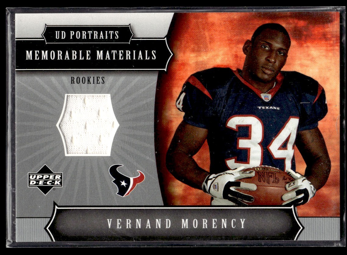 Vernand Morency Upper Deck Portraits Memorable Materials #MMVM Memorable Materials
