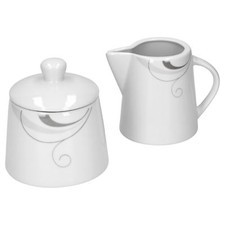 2tlg Set Milchkännchen 23cl & Zuckerdose 28cl Portofino Porzellan Geschirr 