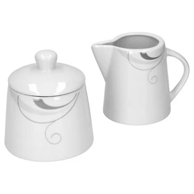 2tlg Set Milchkännchen 23cl & Zuckerdose 28cl Portofino Porzellan Geschirr - Bild 1 von 4