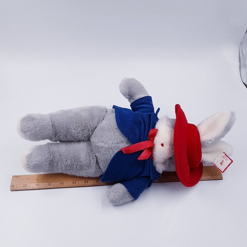 VTG Easter Bunny Schmidt Gordon Fraser 1984 Musical Plush hat tailcoat Alice - Picture 7 of 8