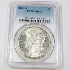 1881 S PCGS MS62 | Silver Morgan Dollar - $1 US Coin #44714A