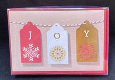 New American Greetings JOY Christmas card boxed set of 12 Cards and Envelopes