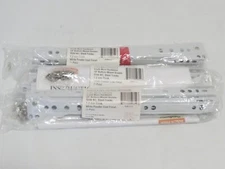 South Main Hardware 10" White Coated Steel Euro Bottom Mount Drawer Slides set 3